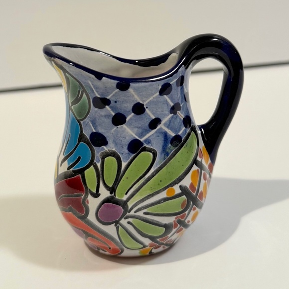 Mexican Talavera Pottery for Citrus juice, Syrup, Creamer Hand Painted & Signed - Picture 1 of 8